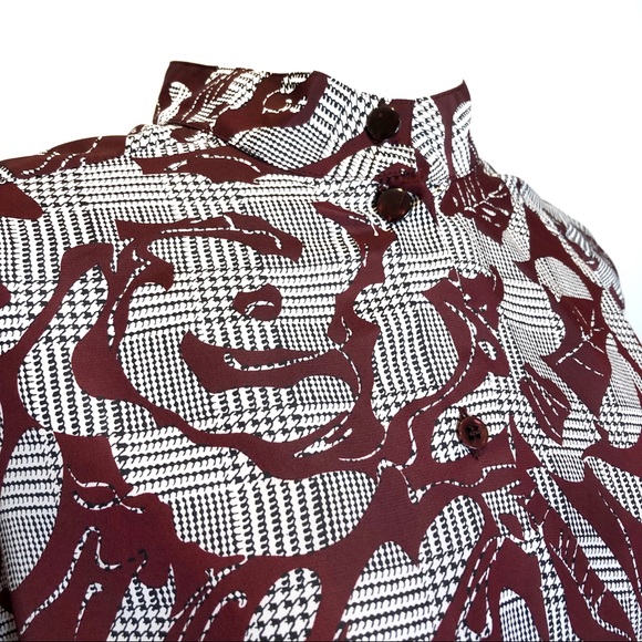 Beautiful Haberdashery Vintage Pattern button front Top sz14 - Picture 3 of 4